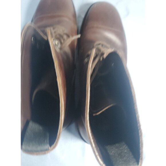 Prada Made in Italy Lace-up Ankle Boots Men's 9.5 Brown 0725 - Picture 12 of 16